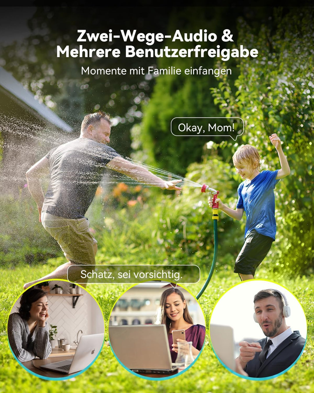 blurams Überwachungskamera WLAN Aussen Innen - 2K 3MP PTZ Kamera Überwachung mit 5G WiFi - bis zu 3X