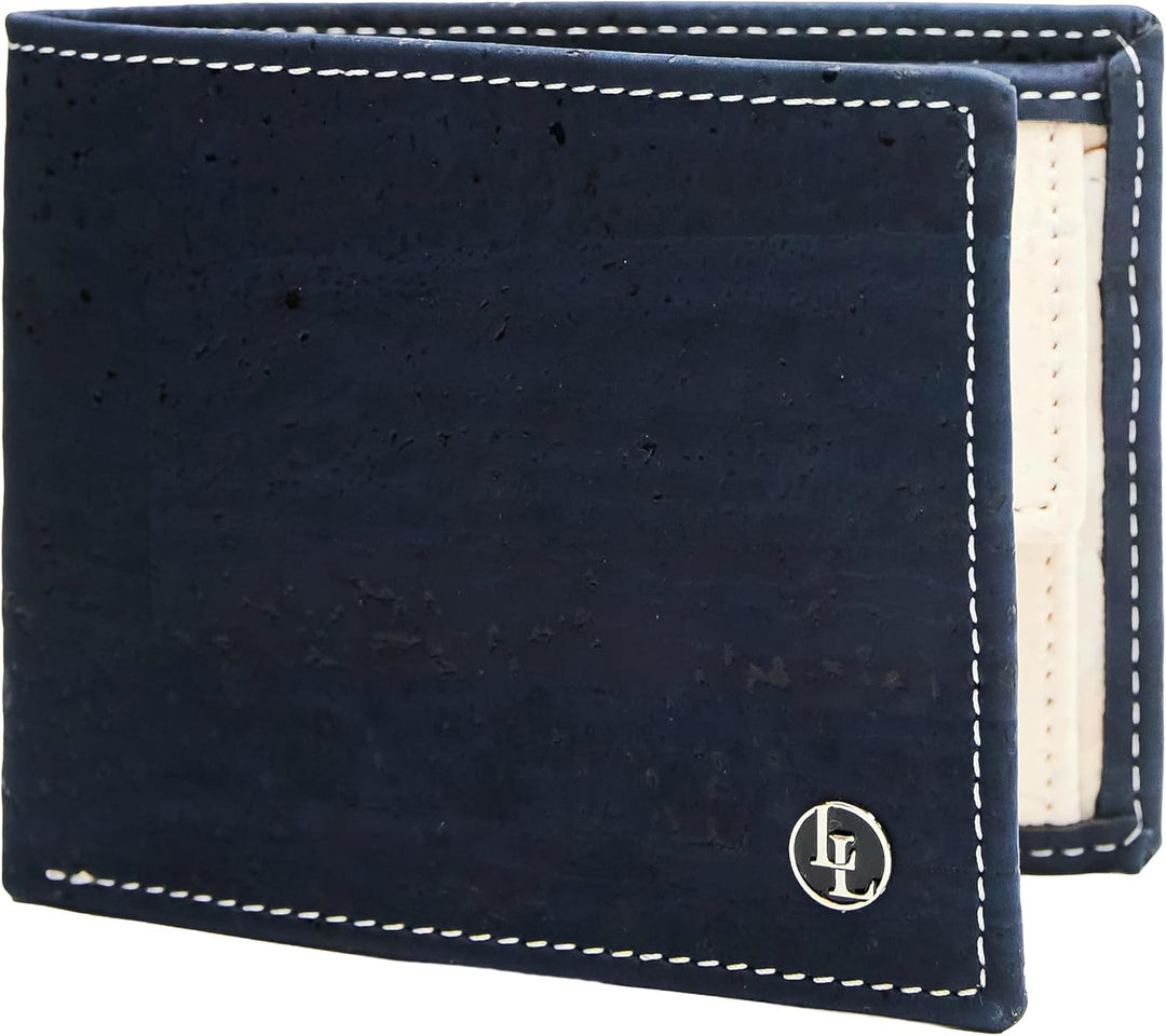 Locklair Sleek Wallet aus veganem Korkleder, Männer Geldbörse mit RFID-Schutz, Herren Portemonnaie K