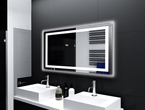 SARAR | LED-Badspiegel Badezimmerspiegel Designo MA4113 mit Beleuchtung, Wandspiegel mit rundum Bele