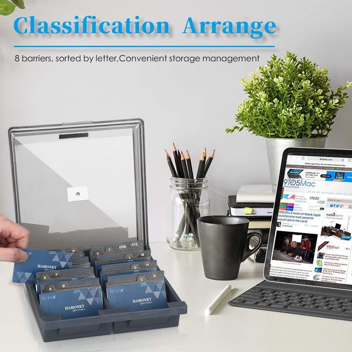 Visitenkartenhalter Visitenkartenbox Magnetkarte Klassifizierung A-Z Register (1000 Karten), 1000 Ka