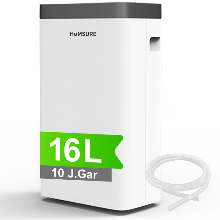 Luftentfeuchter 16L, Elektrisch Entfeuchter für 100m³(~40m²), Luftentfeuchter Keller, Timer, Automat