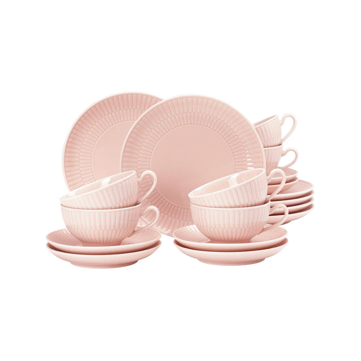 Seltmann Weiden, Teeservice 18-teilig Amina rosé Rosé 18-teilig (1er Pack), Rosé 18-teilig (1er