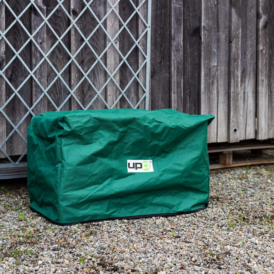 UPP Rollsitz Outdoor Deluxe - mit Schutzhülle | Gartenhocker,Gartensitz aus Stahl - breite Gummireif