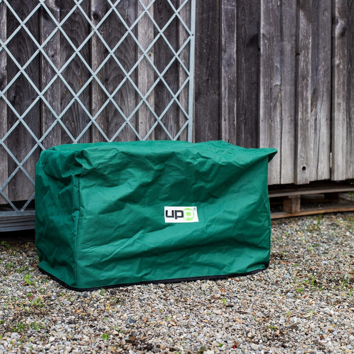 UPP Rollsitz Outdoor Deluxe - mit Schutzhülle | Gartenhocker,Gartensitz aus Stahl - breite Gummireif