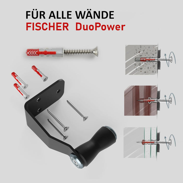 MIGHTY ENGINEERING Fahrrad Wandhalterung ONE4ALL – Vertikale Aufbewahrung für Rennrad, MTB u. E-Bike