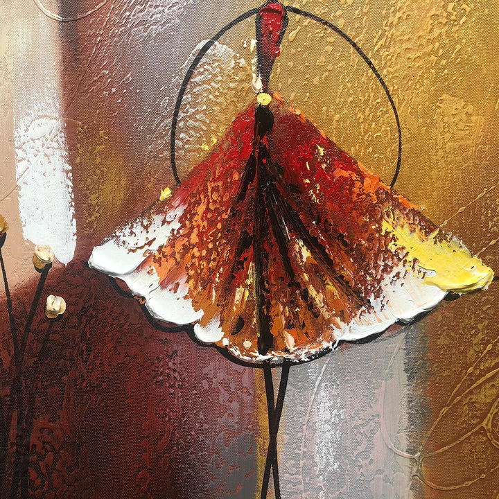 Wieco Art ölgemälde auf Leinwand, 2 Balletttänzerinnen, Kunstwerk, Moderne Deko, 100% handbemalt, Ze