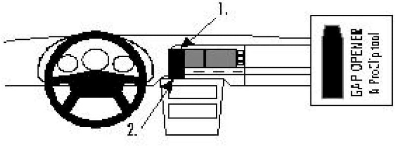 Brodit 852039 ProClip für Benz SL-Class 89-02 schwarz