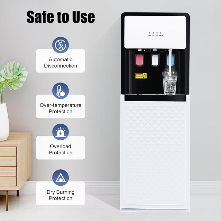Wasserspender für heisses und kaltes Wasser Bodenwasserspender für Hause Büro Schlafzimmer Wohnzimme