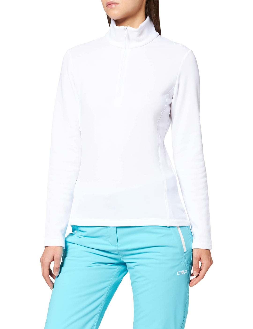 CMP Damen Stretch-Fleecepullover für Damen Fleeceshirt 36 Weiss, 36 Weiss
