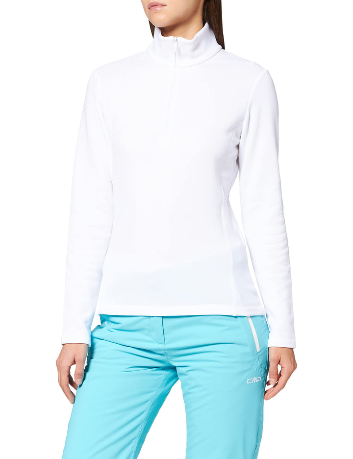 CMP Damen Stretch-Fleecepullover für Damen Fleeceshirt 36 Weiss, 36 Weiss