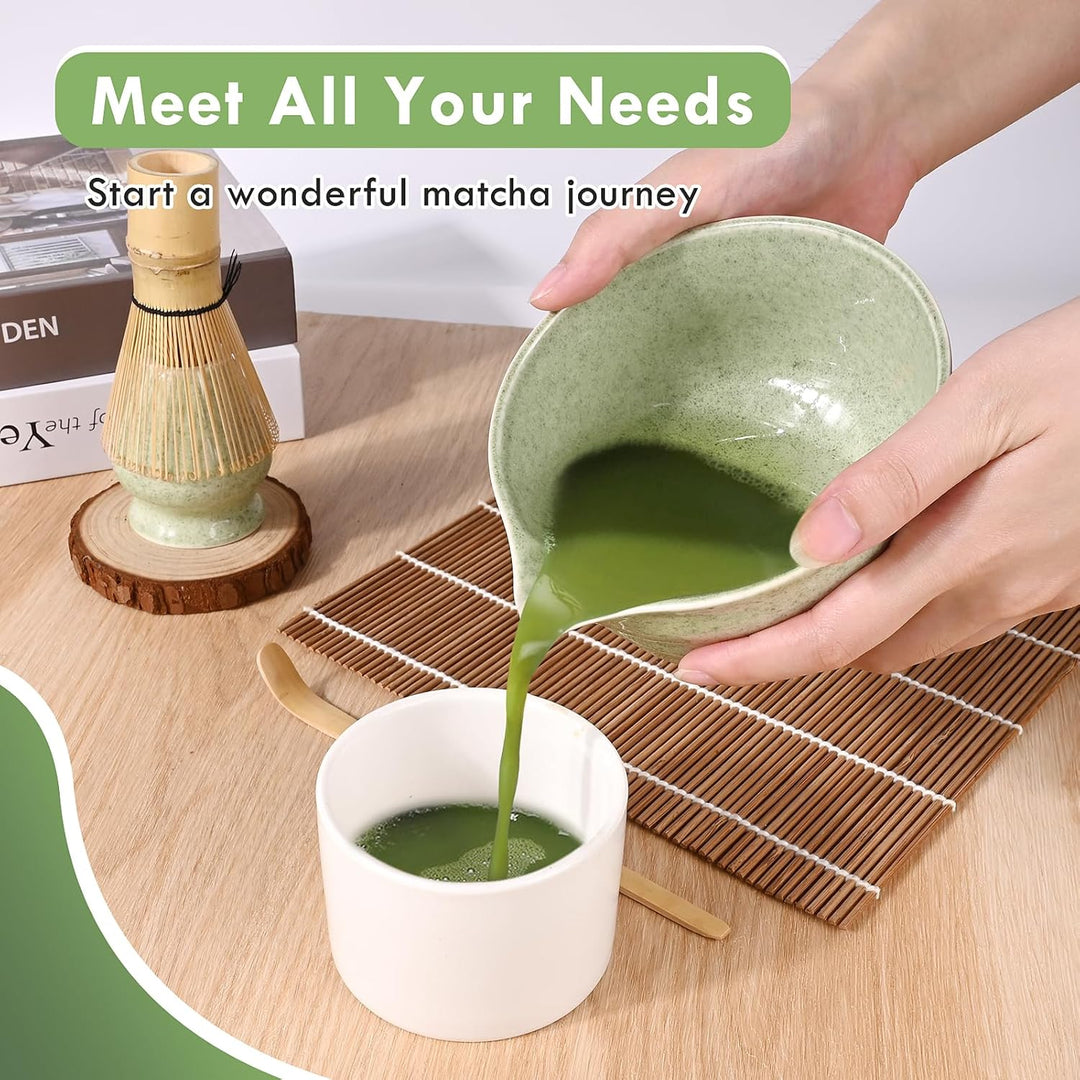 Euakee 5 Stück Matcha Set, Matcha Tea Set, Matcha Whisk Set, Stylisches Matchas Set Mit Matcha Besen