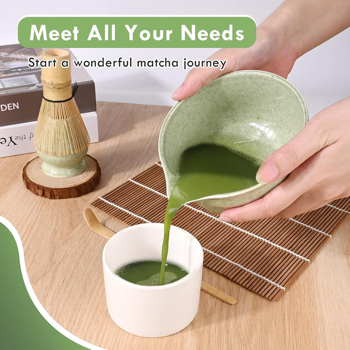 Euakee 5 Stück Matcha Set, Matcha Tea Set, Matcha Whisk Set, Stylisches Matchas Set Mit Matcha Besen