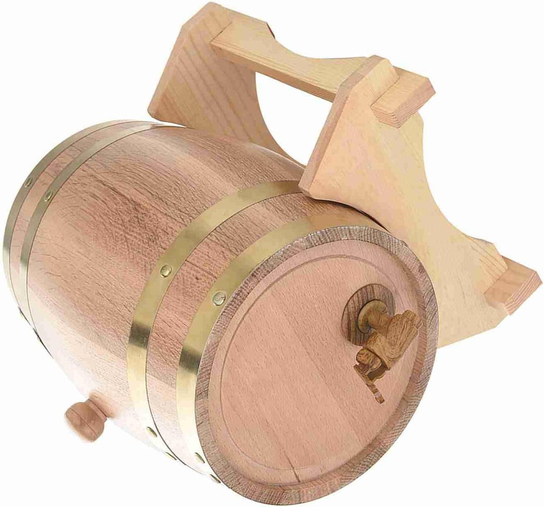 Eichenfass 5L aus Holz - Whiskyfass, Wein- & Rumfass mit Zapfhahn - Handgefertigtes Fass aus Eichenh