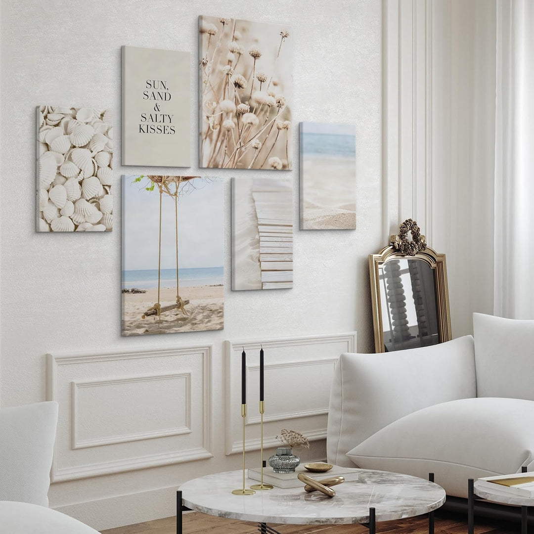 Muralo - Wandbilder Set - Leinwand Bilder Set Aufhängefertig - Bilder für Wohnzimmer Schlafzimmer -