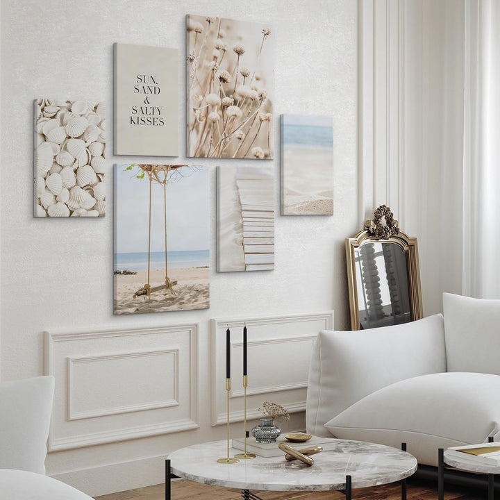 Muralo - Wandbilder Set - Leinwand Bilder Set Aufhängefertig - Bilder für Wohnzimmer Schlafzimmer -