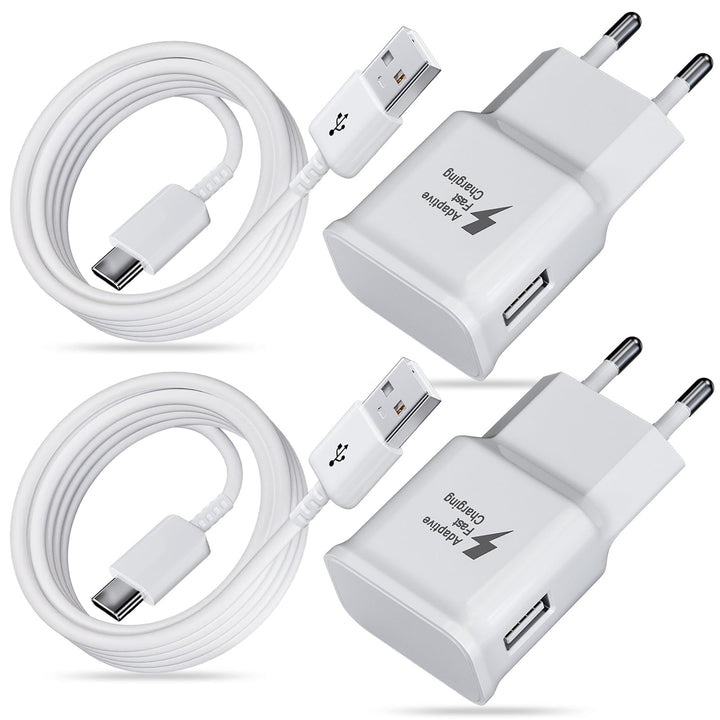 2-Pack USB Ladegerät Ladekabel für Samsung Galaxy A54 A53 A51 A34 A14 A13 M54 M53 M34 M33 M14 M13 5g
