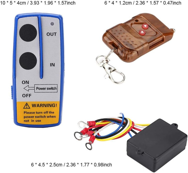Drahtlose Fernbedienung, Qiilu Windensteuerung, 12V 50ft Universal Kit für die drahtlose Windenferns