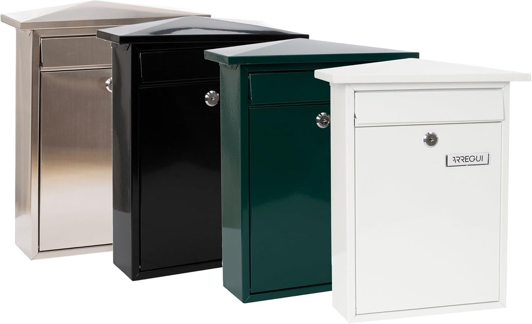 Arregui Home E5717 Individueller Briefkasten aus rostfreiem Stahl, Grösse M (DIN A4), Edelstahl
