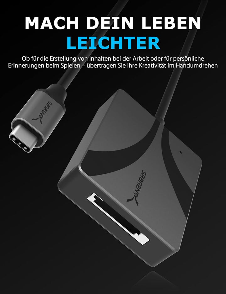 SABRENT CFexpress Typ A Kartenleser, USB typ C 3.2x2 auf CF Express speicherkartenleser, überträgt 8