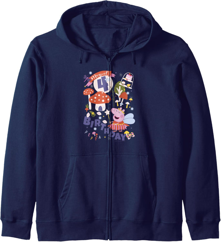 Peppa Pig Magical 4th Alles Gute zum Geburtstag Kapuzenjacke