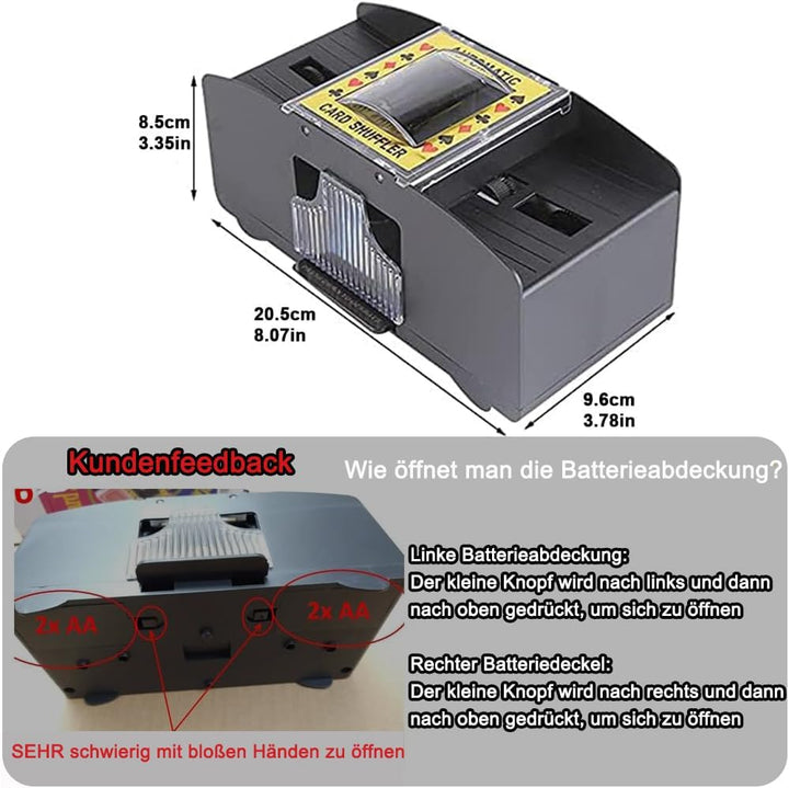 Automatischer Kartenmischer, Spielkartenmischmaschine, USB/batteriebetriebenes Werkzeug für