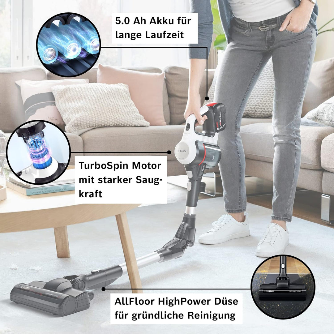Bosch Akku-Staubsauger Unlimited 7 BSS715CARP, kabellos, Knickrohr, Hygiene-Filter, 10 Jahre Motorga