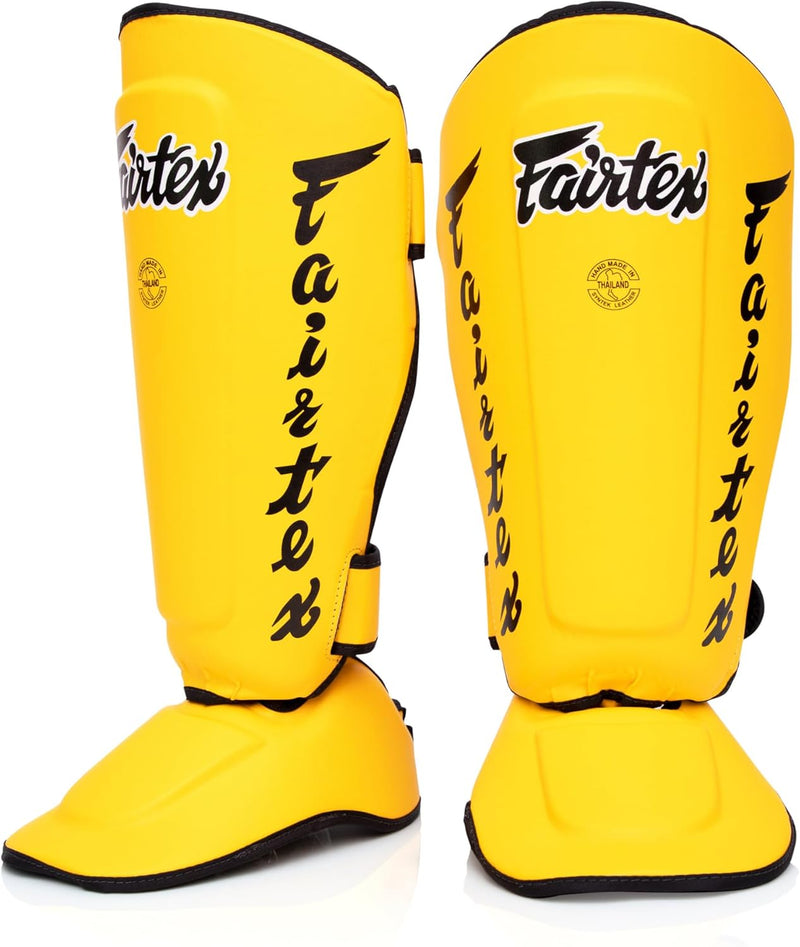 Fairtex SP7 Muay Thai Schienbeinschützer für Herren, Damen, Kinder | aus Syntek-Leder und hochwertig