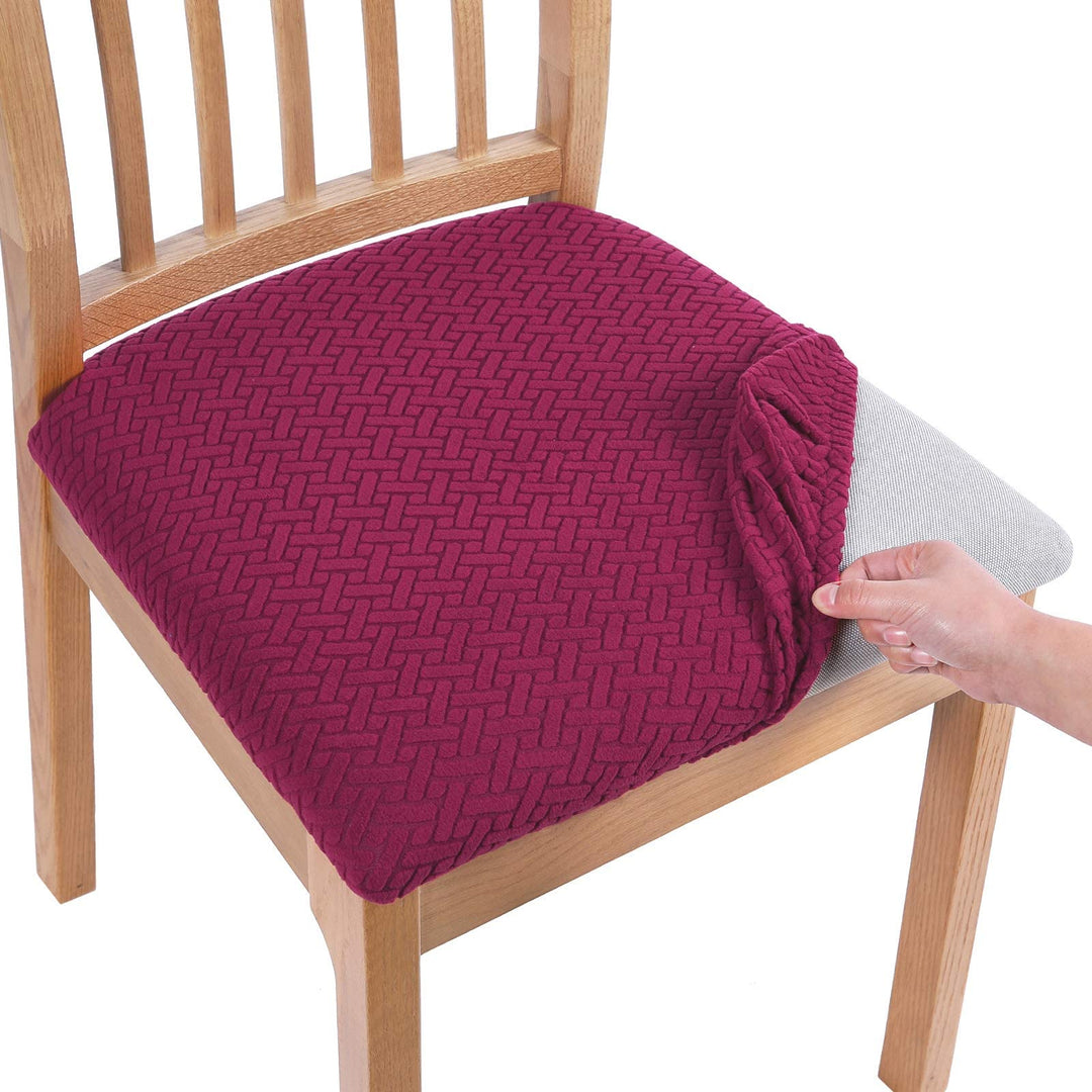 Homaxy Stuhlbezug Sitzfläche 6er Set, Stretch Bezug für Stühle Sitzbezüge für Esszimmerstühle Abwasc