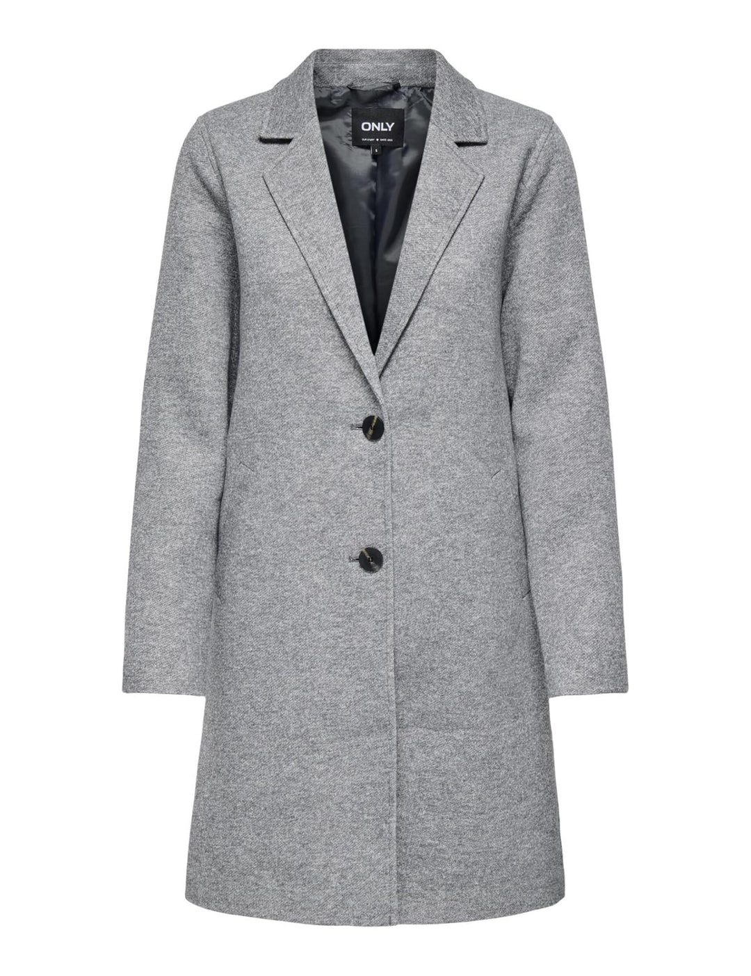 ONLY Damen Onlcarrie Bonded Coat OTW Noos Mantel S Light Grey Melange, S Light Grey Melange