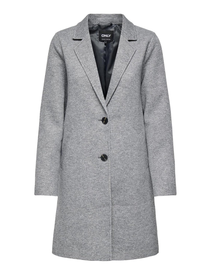 ONLY Damen Onlcarrie Bonded Coat OTW Noos Mantel S Light Grey Melange, S Light Grey Melange