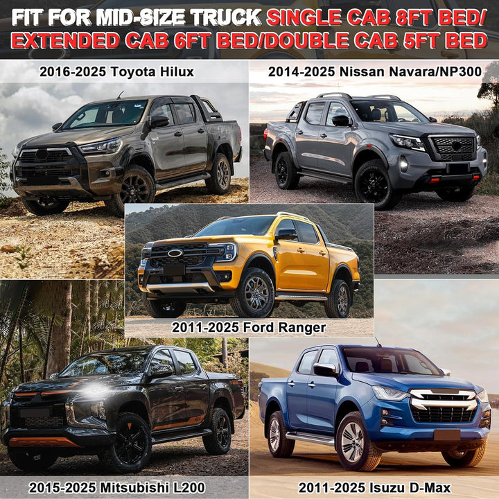 Pickup Autoabdeckung, Auto Abdeckplane Vollgarage Ersatz für Ford Ranger, Toyota Hilux, Nissan Navar