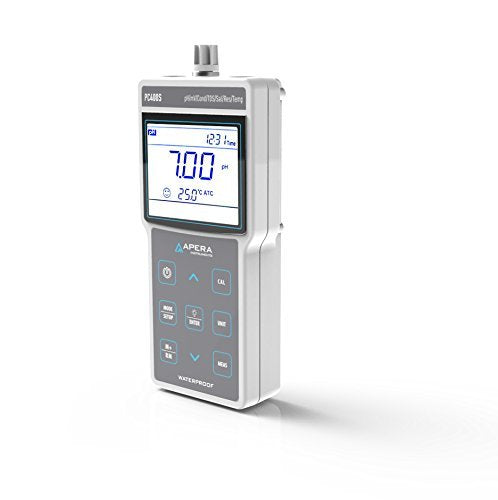 Apera Instruments PC400S tragbares pH/Leitfähigkeit Multi-Parameter-Messgerät, mit GLP Datenverwaltu