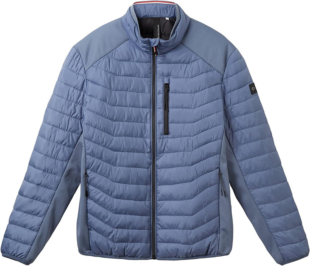 TOM TAILOR Herren Hybrid Steppjacke mit Stehkragen XXL 10877-china Blue, XXL 10877-china Blue
