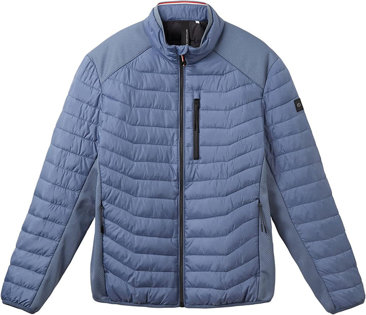 TOM TAILOR Herren Hybrid Steppjacke mit Stehkragen XXL 10877-china Blue, XXL 10877-china Blue