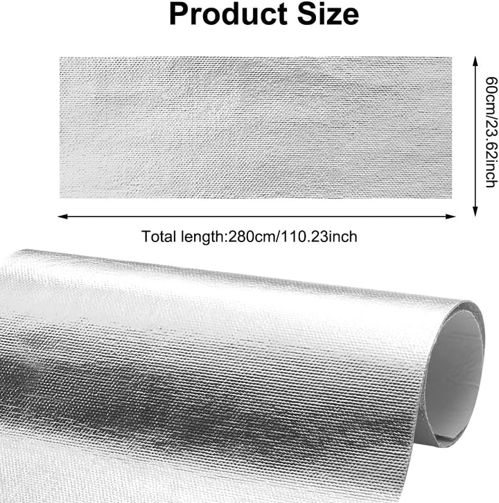 Aluminisierte Hitzeschutz,Hitzeschutzmatte Selbstklebend Kleberücken Aluminium Glasfaser Blatt Alumi