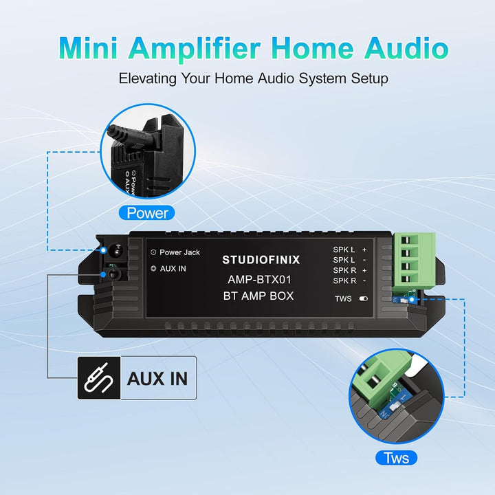 STUDIOFINIX 6,5-Zoll-Bluetooth-Deckenlautsprecher, maximal 300 Watt Leistungsaufnahme für Innenberei
