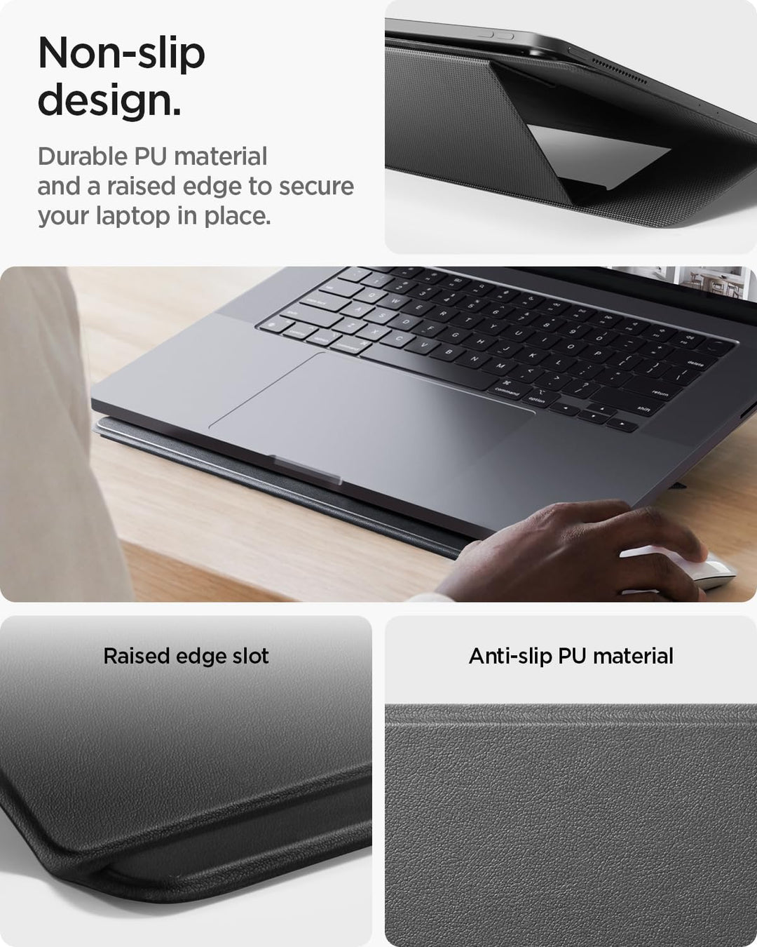Spigen Slim Fold Laptop Ständer, Ultradünn & Leicht Laptopständer, Ultra-Schlankes Design Laptop Sta