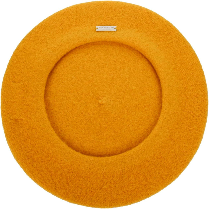 Seeberger Damenbaske Schurwolle Baskenmütze Wollbaske Winterbaske Schurwollmütze Damen - Herbst-Wint