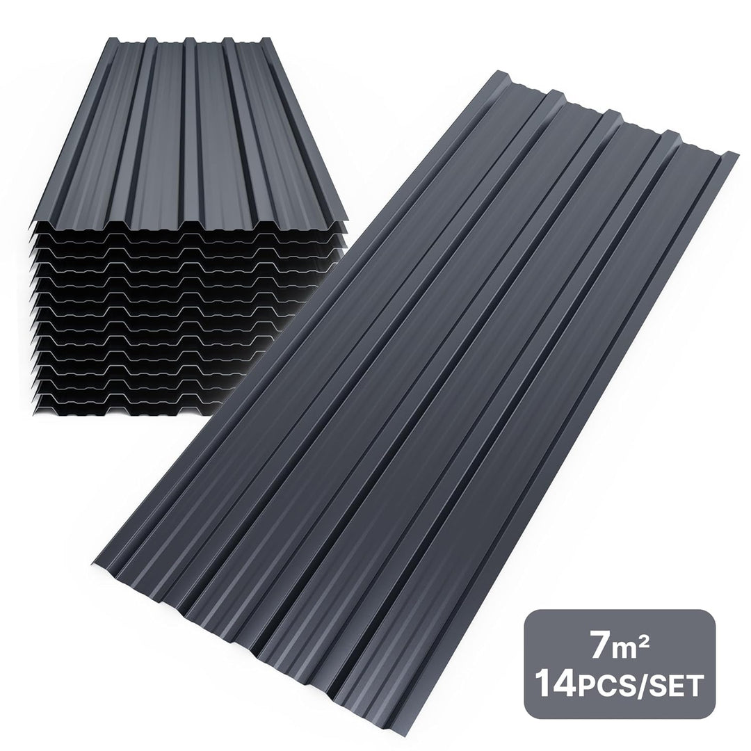Mondeer 14er-Set Metall Trapezblech, Wellblechplatten für Dach, Dachbleche Trapezblech, Verzinkter S