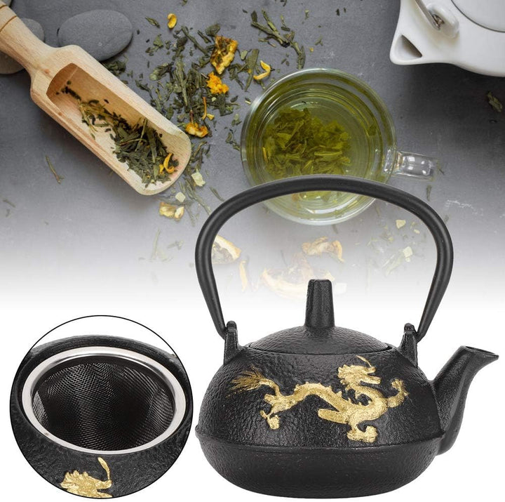 Agatige 300ml Japanische Teekanne, Gusseisen Teekanne mit Siebeinsatz für Teehaus, Zuhause, Einzugsg