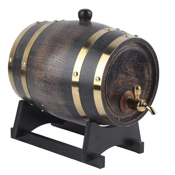 Oumefar 3L Eichenfass Weinfass Retro Vintage Eiche Holz Schwarzwein Brandy Whisky Bourbon Tequila Ei
