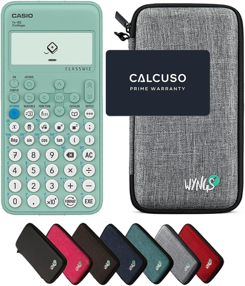 CALCUSO Sparpaket: Casio FX-92 College ClassWiz technisch-wissenschaftlicher Schulrechner + WYNGS Sc