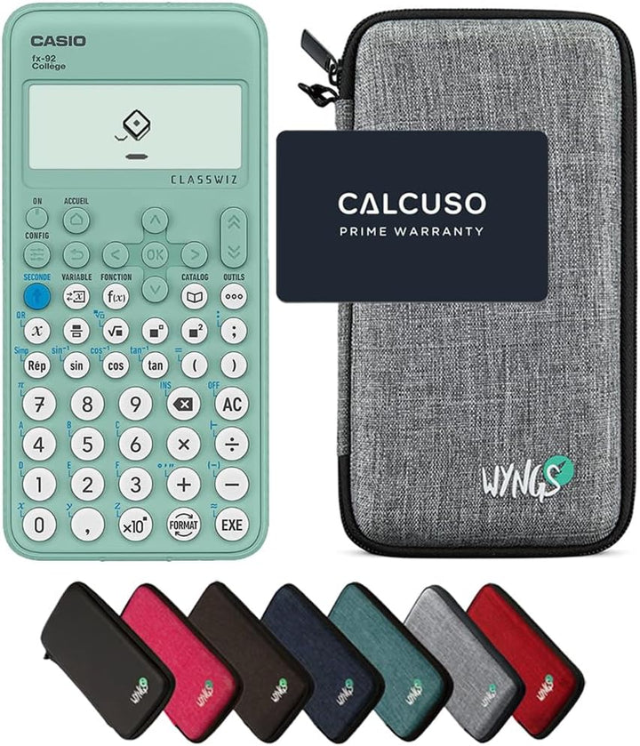 CALCUSO Sparpaket: Casio FX-92 College ClassWiz technisch-wissenschaftlicher Schulrechner + WYNGS Sc