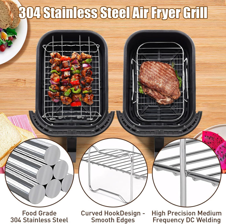 Heissluftfritteuse Zubehör, Airfryer Zubehör für Ninja Double Stack XL 9,5 L, Zubehör Ninja Heissluf