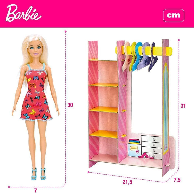 Lisciani - Barbie Fashion - Boutique zum Selberbauen mit Ankleideraum und inklusive Barbie-Puppe - W