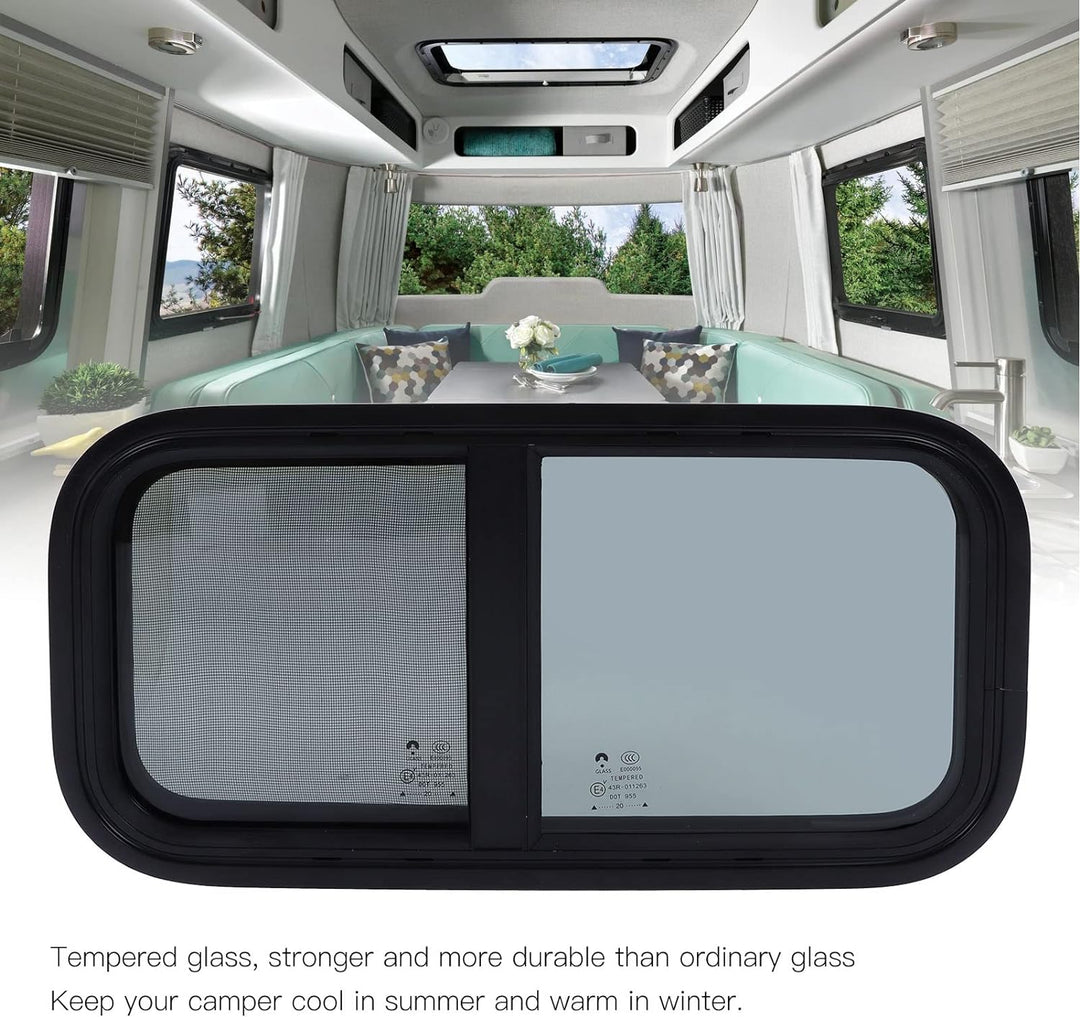 RV-Fenster Für Wohnmobile, Anhänger, Baufahrzeuge, 600 X 300 Mm, Wohnmobilfenster mit Vertikaler Hor
