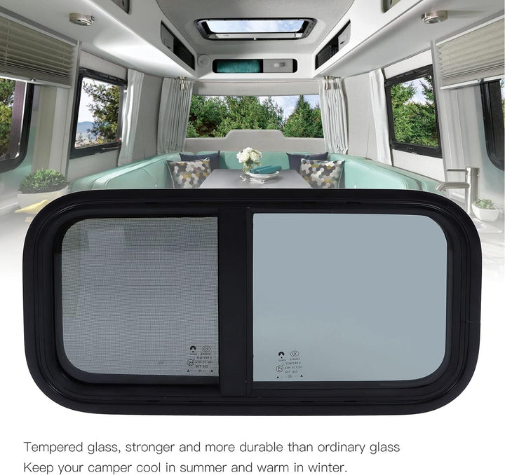 RV-Fenster Für Wohnmobile, Anhänger, Baufahrzeuge, 600 X 300 Mm, Wohnmobilfenster mit Vertikaler Hor