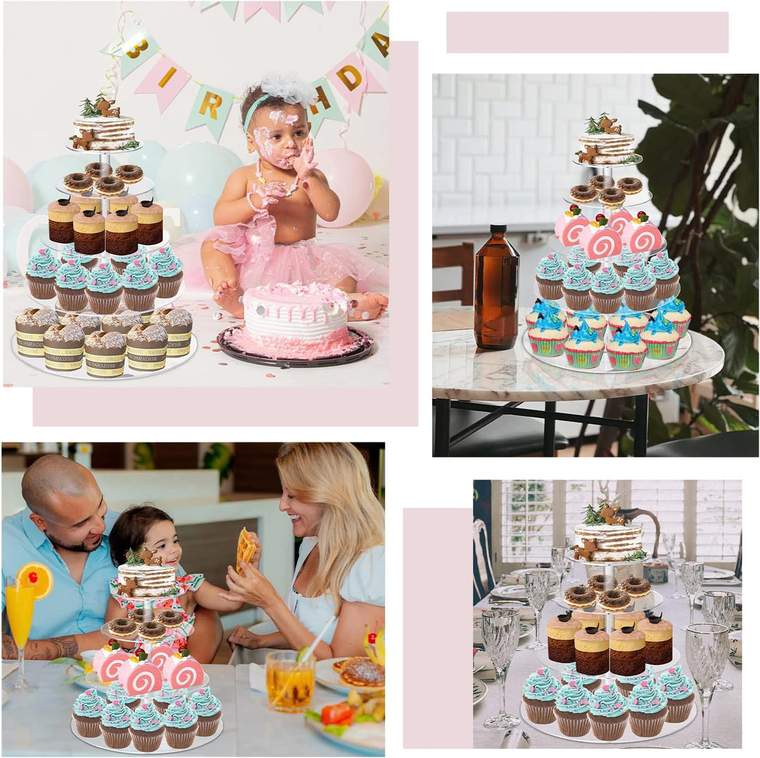 Lighterday 5 Etagen Etagere Acryl Tortenständer Cupcake Ständer Cake Stand Kuchenständer,Donut Cupca