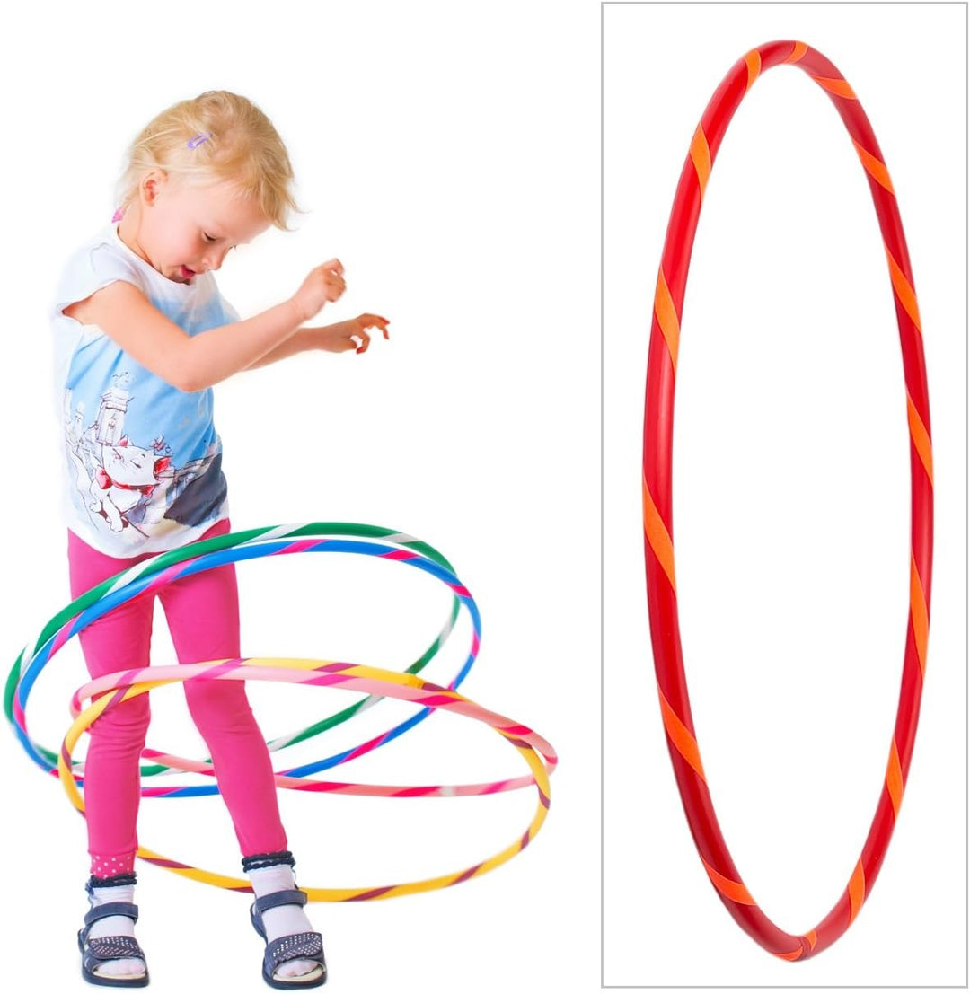 HOOPOMANIA Bunter Kinder Hula Hoop [Ø60cm - Ø80cm] Hula Hoop für Kinder in vielen Farben Ø60cm Rot-O