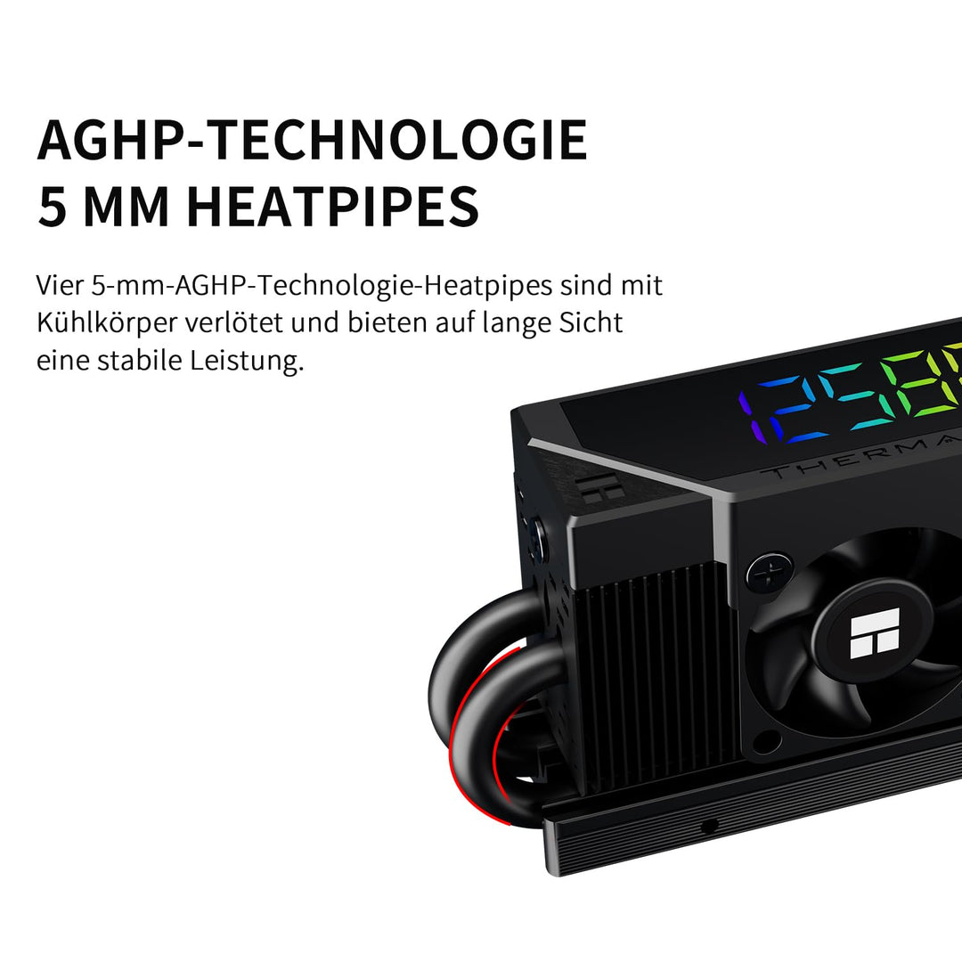 Thermalright HR10 2280 PRO Digital Black- Hochleistungs | Festplattenkörper mit 4x5mm AGHP Heatpipe,